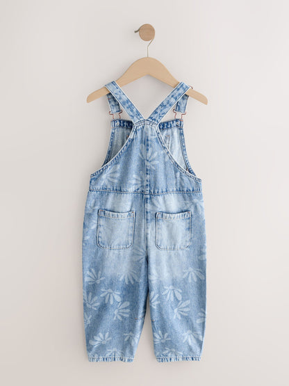 Dsiney Kidz - Mid Blue Daisy Printed Dungaree (3-16yrs) image 5
