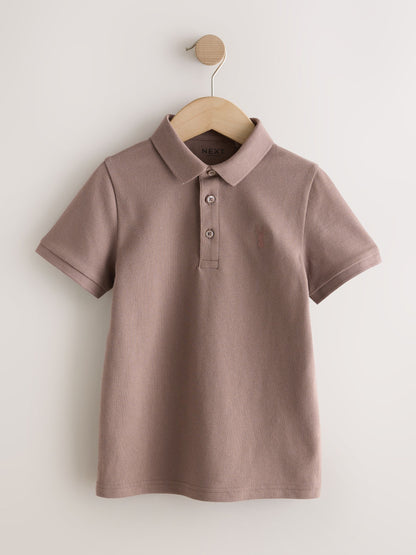 Dsiney Kidz - Blue/Mink/Cement Short Sleeve Polo Shirts 3 Pack (3-16yrs) image 2