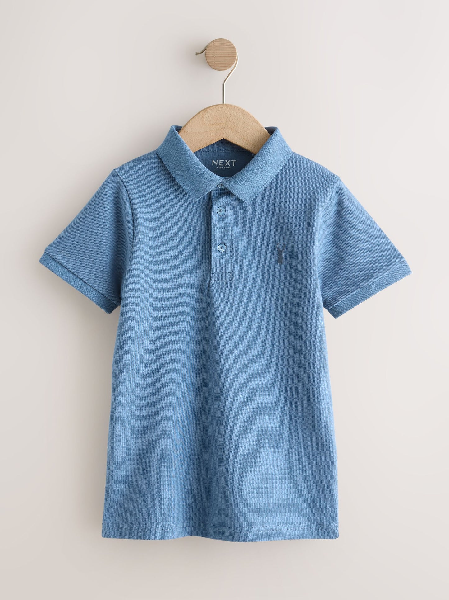 Dsiney Kidz - Blue/Mink/Cement Short Sleeve Polo Shirts 3 Pack (3-16yrs) image 4
