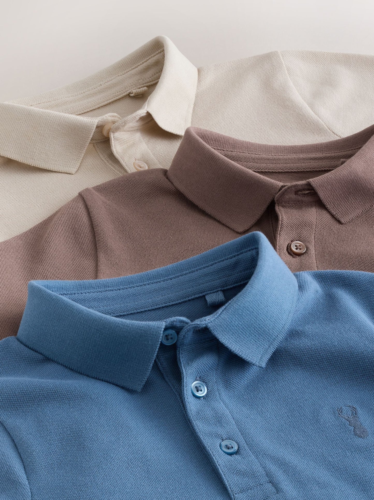 Dsiney Kidz - Blue/Mink/Cement Short Sleeve Polo Shirts 3 Pack (3-16yrs) image 7