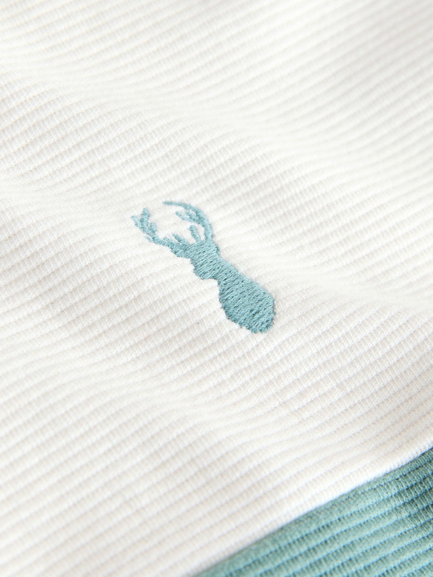 Dsiney Kidz - Teal Blue/Ecru Textured Colourblock Polo Shirt (3-16yrs) image 7