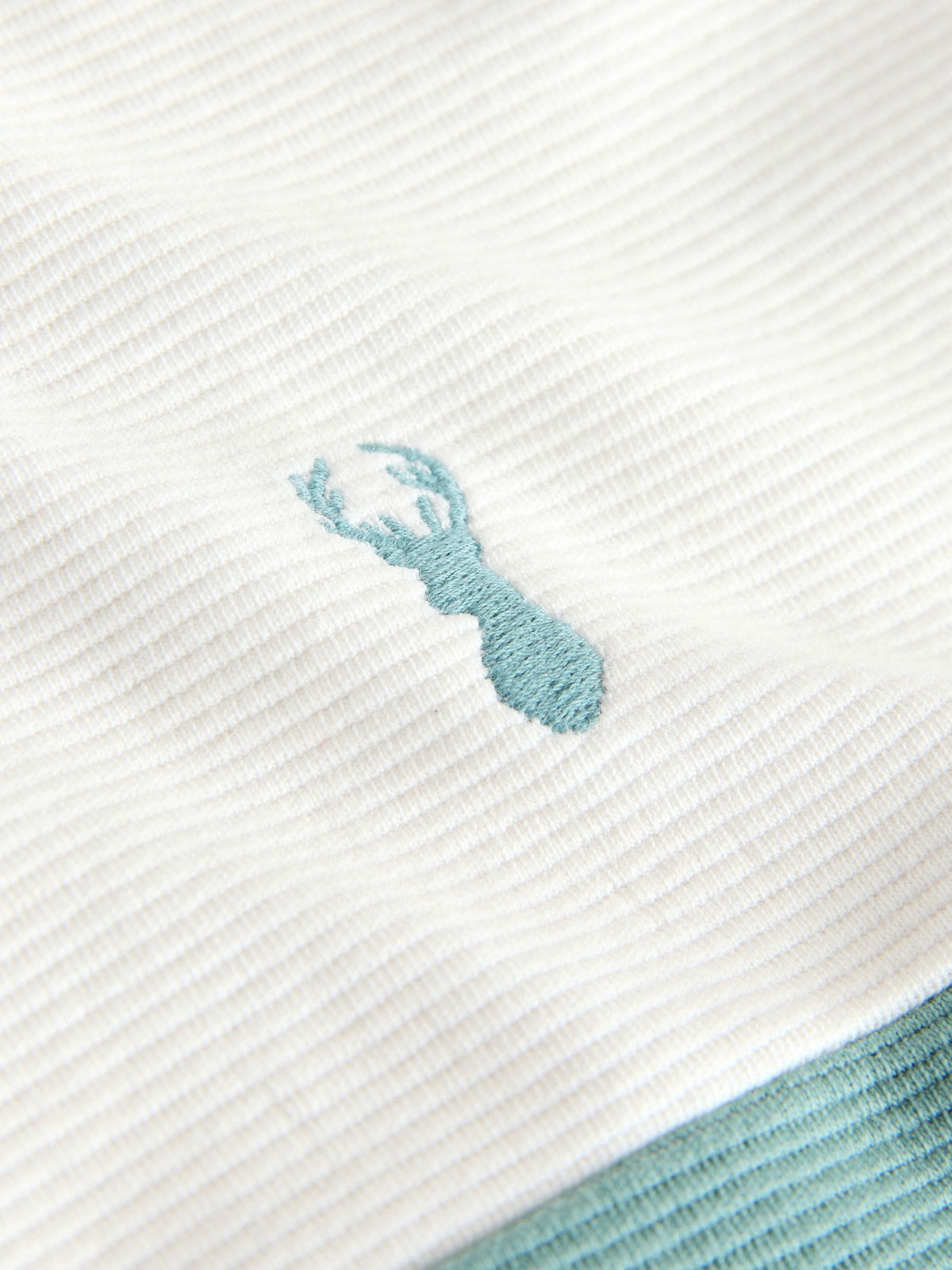 Dsiney Kidz - Teal Blue/Ecru Textured Colourblock Polo Shirt (3-16yrs) image 7