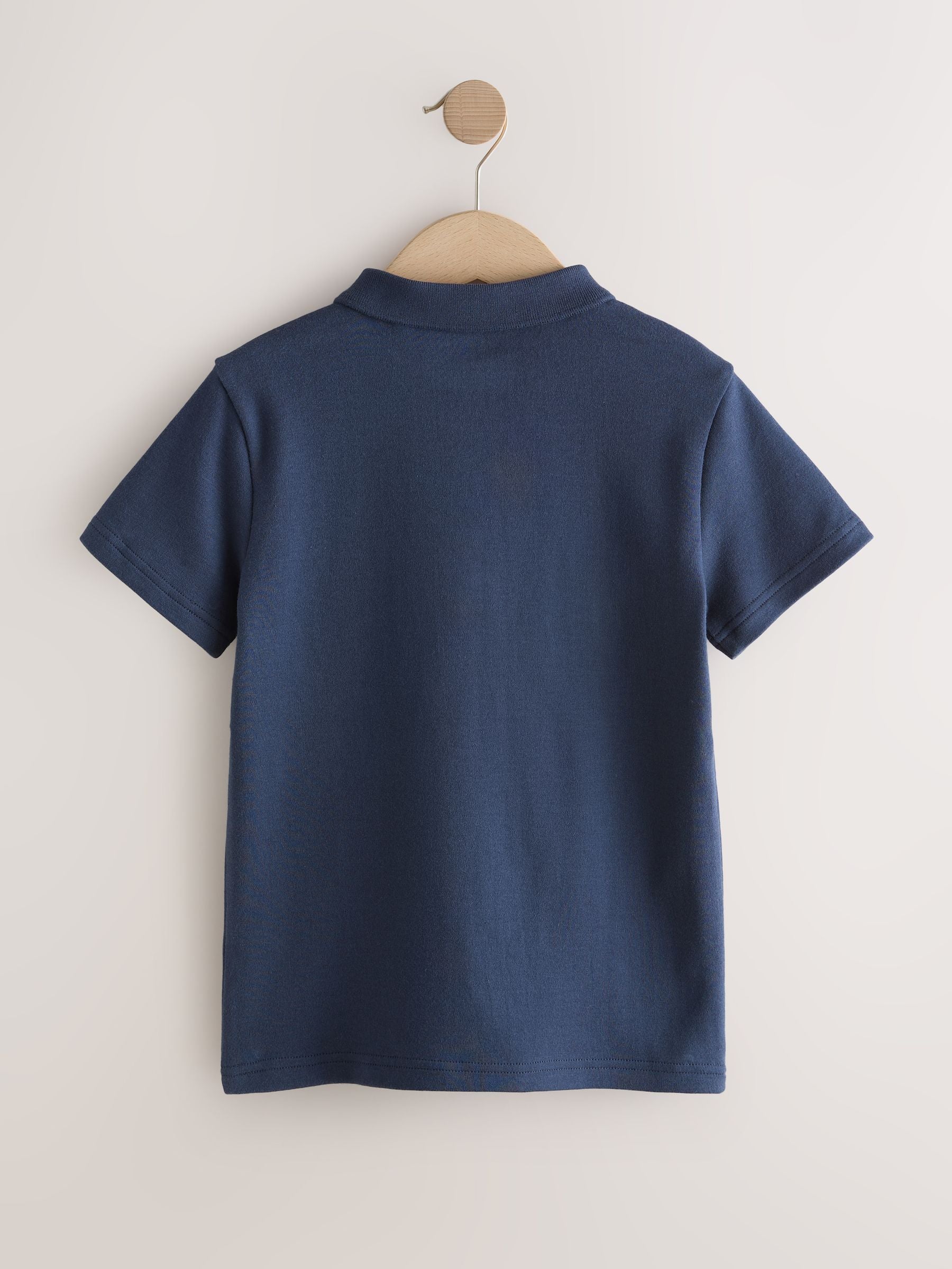 Dsiney Kidz - Navy Blue Vertical Stripe Zip Neck Polo Shirt (3-16yrs) image 6