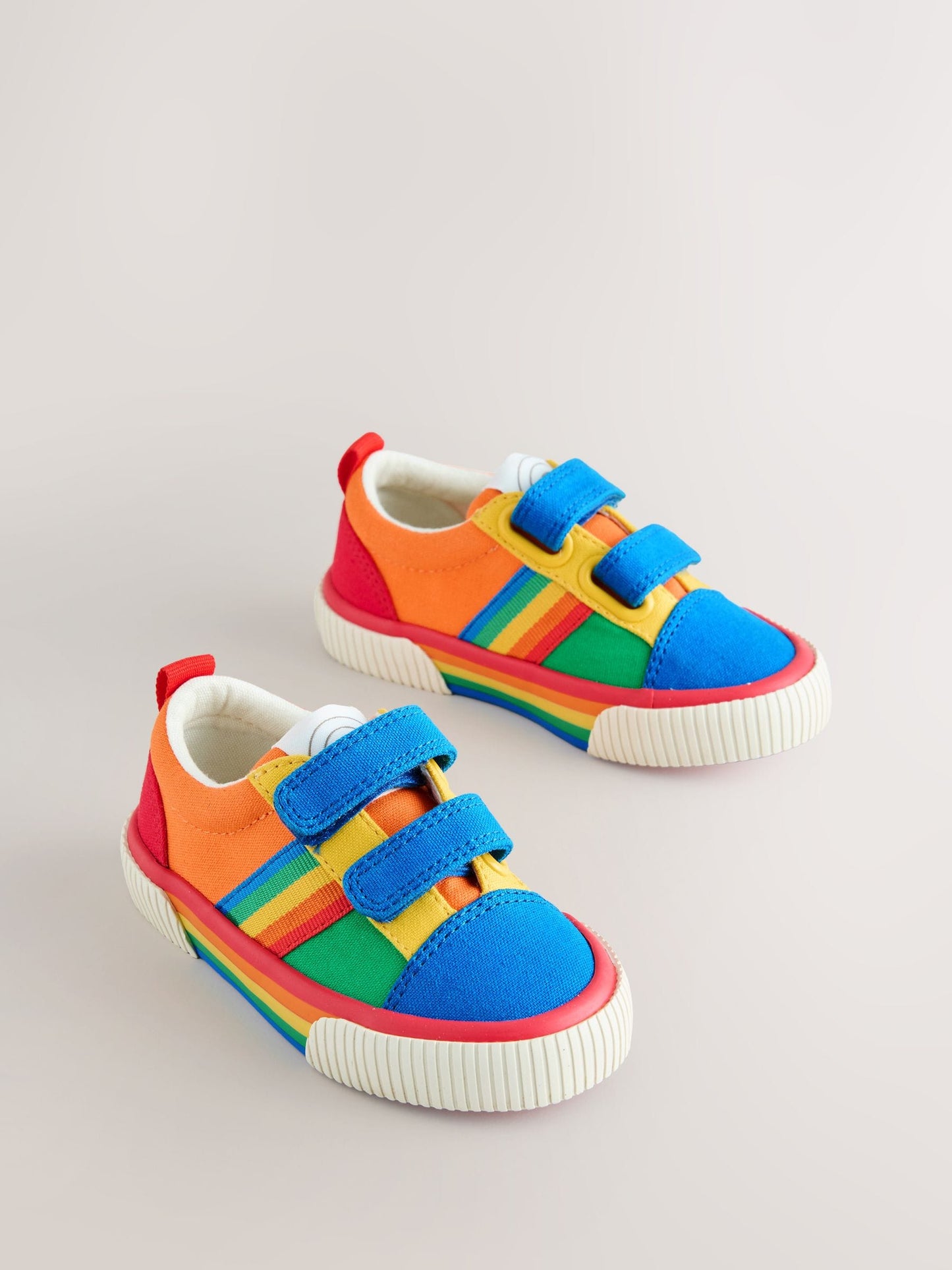 Little Bird by Jools Oliver Bright Rainbow Younger Colourblock Skate Trainers image 1