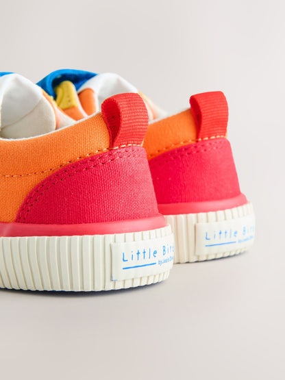 Little Bird by Jools Oliver Bright Rainbow Younger Colourblock Skate Trainers image 4