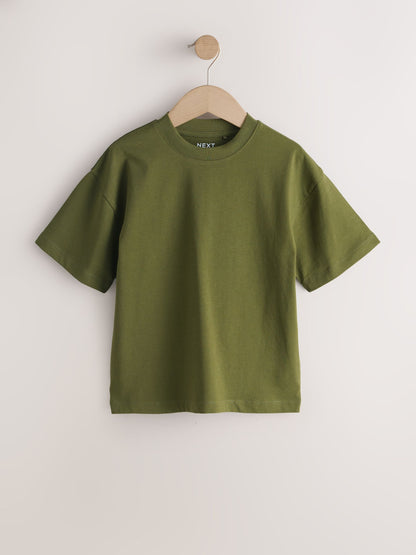 Dsiney Kidz - Dark Khaki Green Oversized Fit Short Sleeve T-Shirt (3-16yrs) image 4