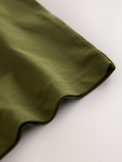 Dsiney Kidz - Dark Khaki Green Oversized Fit Short Sleeve T-Shirt (3-16yrs) image 7