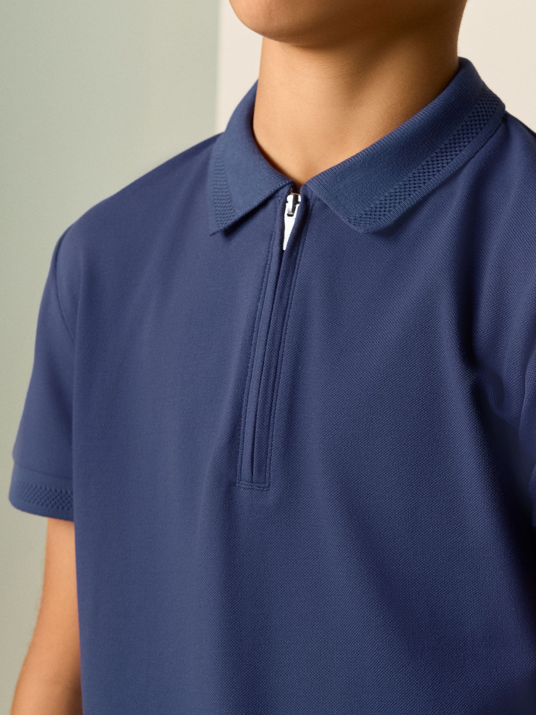 Navy Short Sleeve Polo Shirt and Shorts Set (3-16yrs) image 5