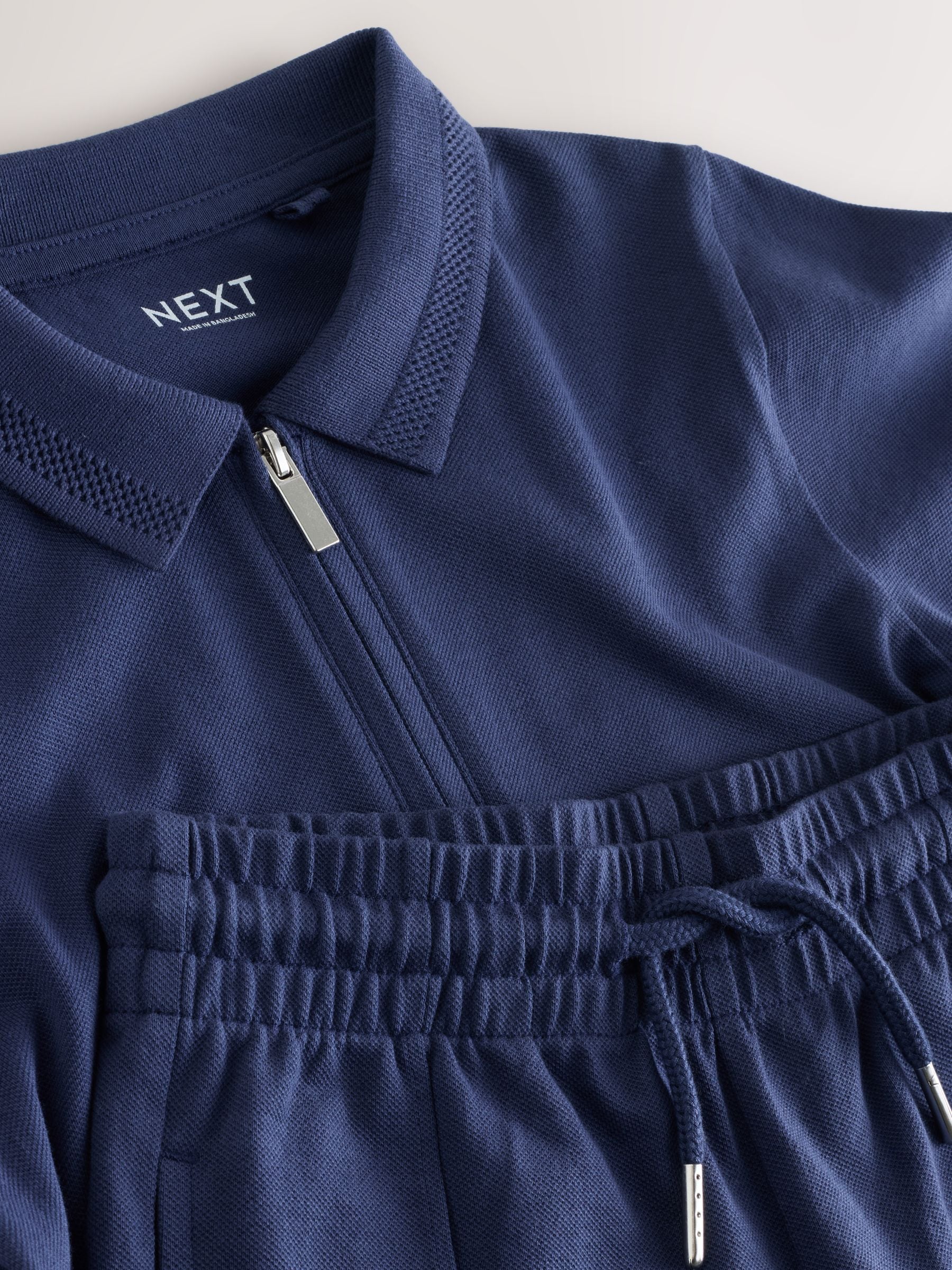 Navy Short Sleeve Polo Shirt and Shorts Set (3-16yrs) image 8