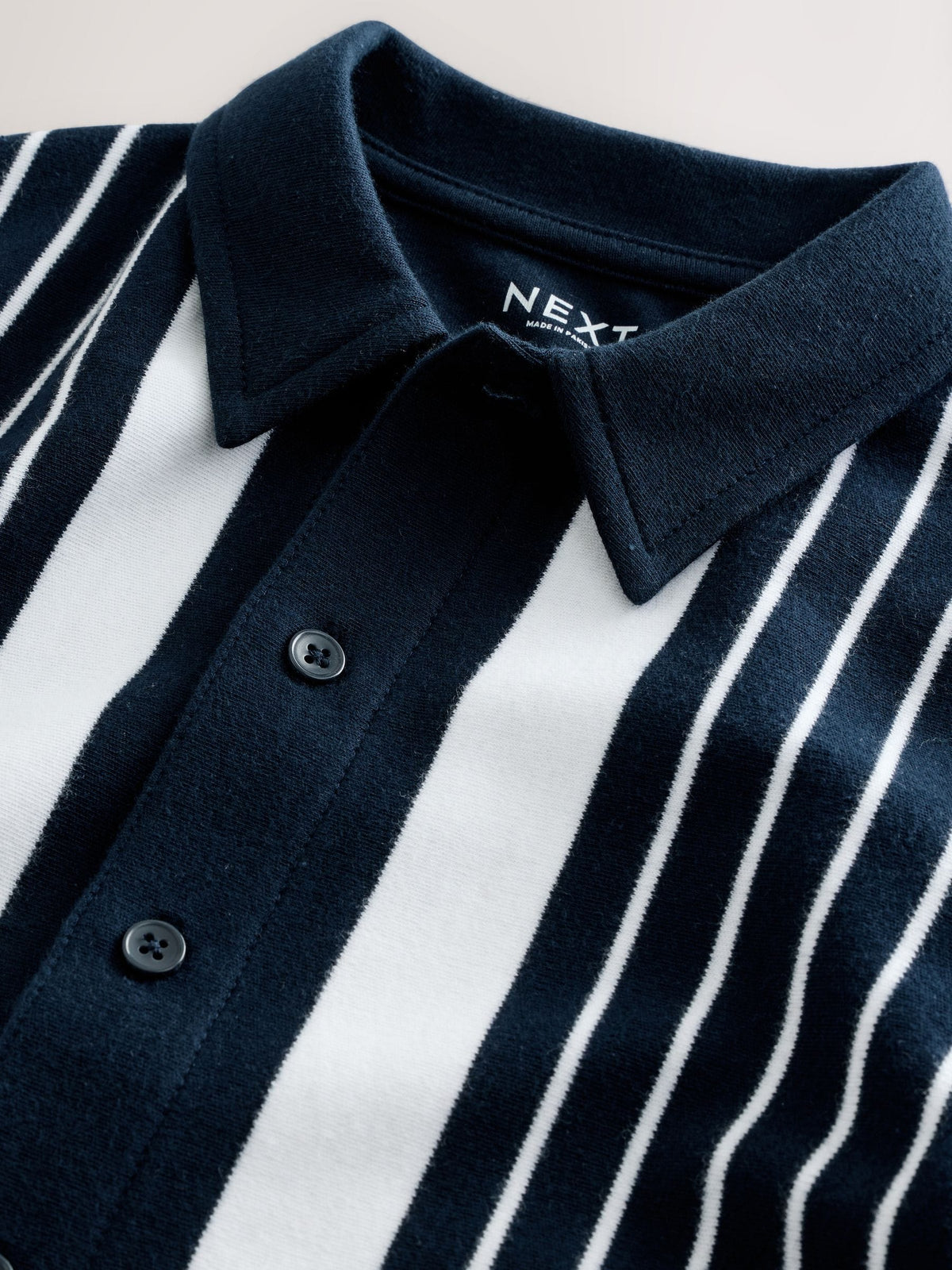 Dsiney Kidz - Navy/White Button Through Short Sleeve Jersey Shirt (3-16yrs) image 6