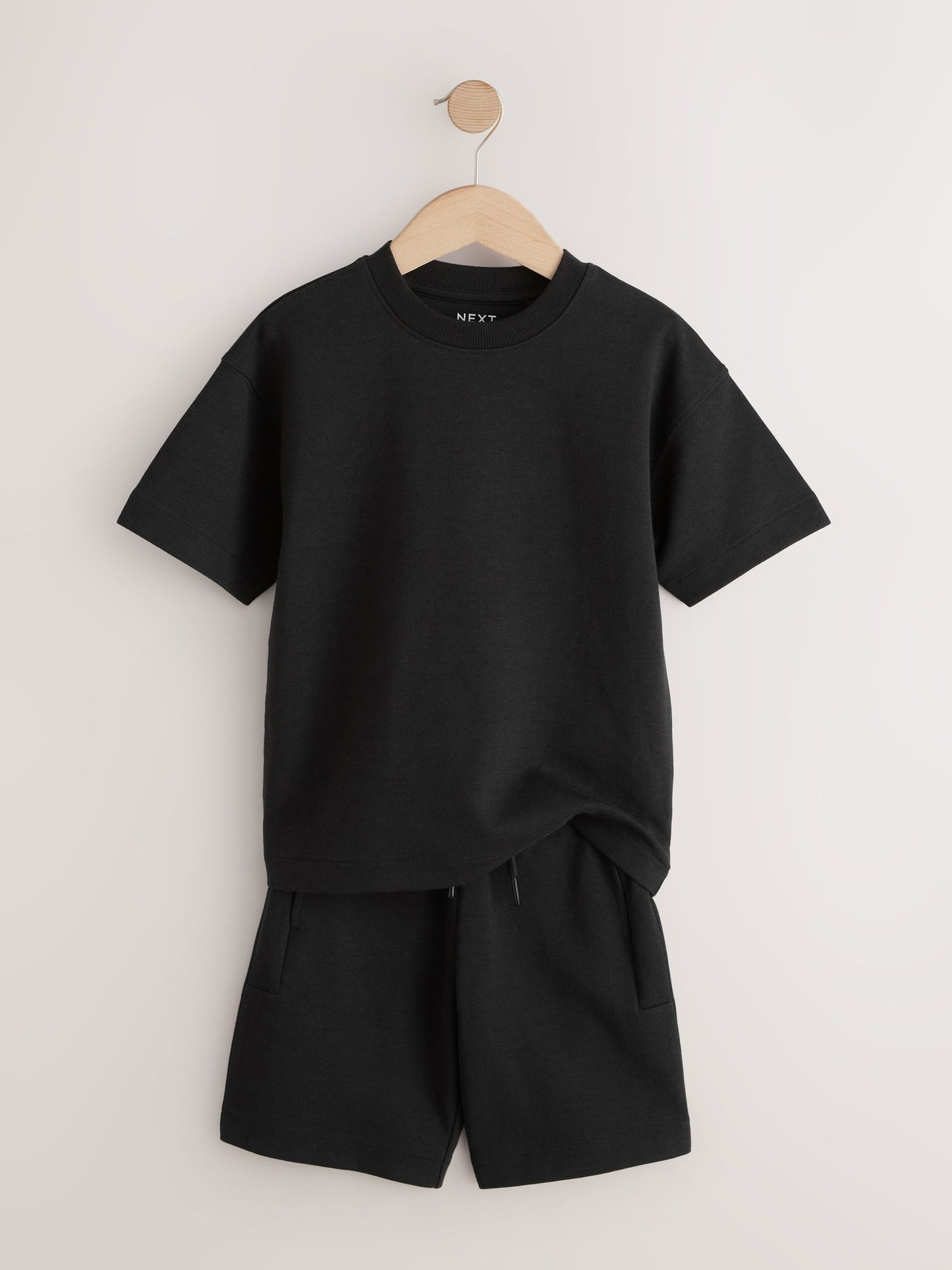 Dsiney Kidz - Black Relaxed Fit Heavyweight T-Shirt and Shorts Set (3-16yrs) image 6