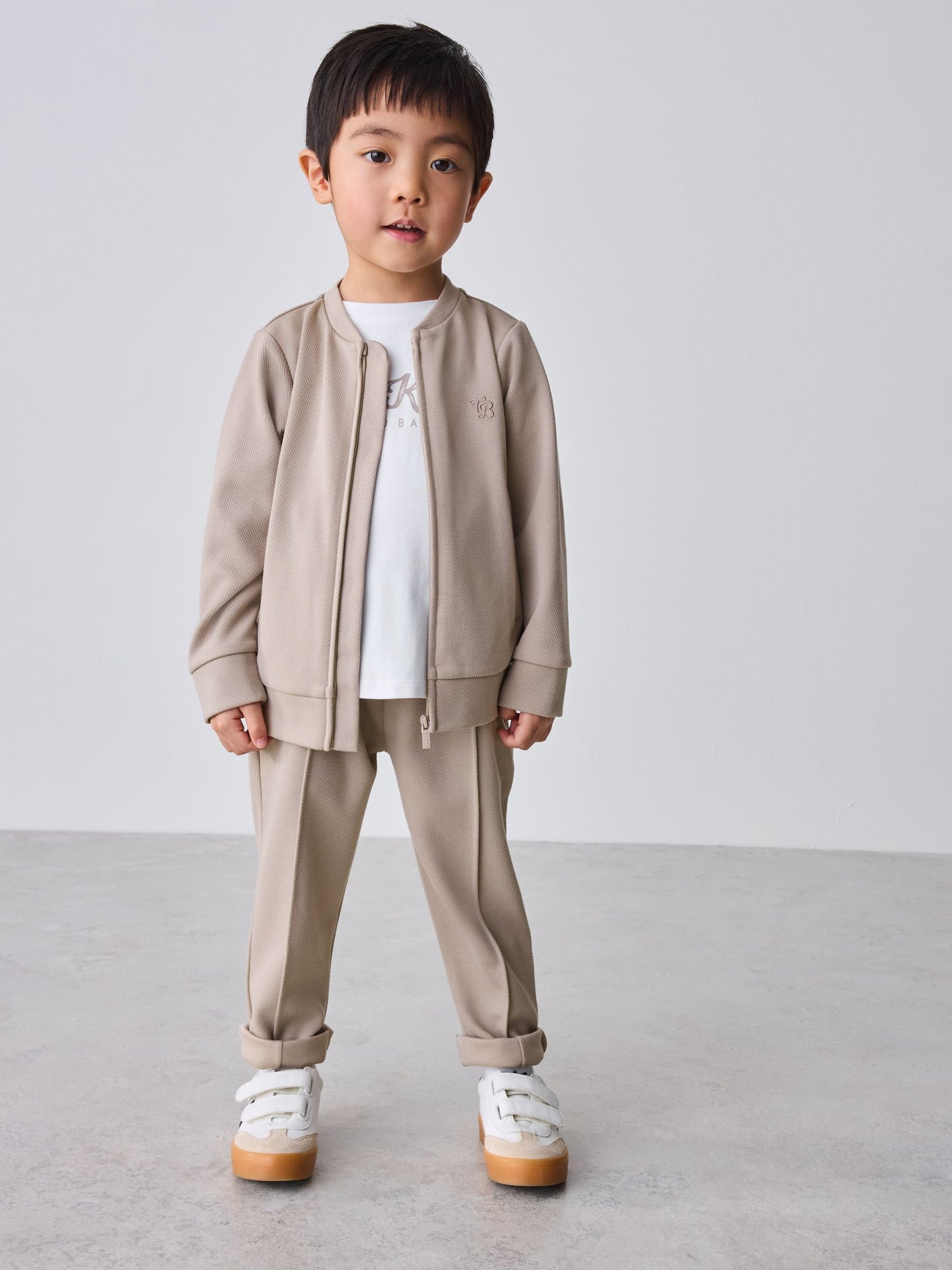 Baker by Ted Baker Textured Stone Jacket T-Shirt and Trousers Set image 1