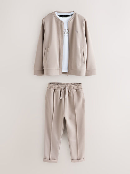 Baker by Ted Baker Textured Stone Jacket T-Shirt and Trousers Set image 8