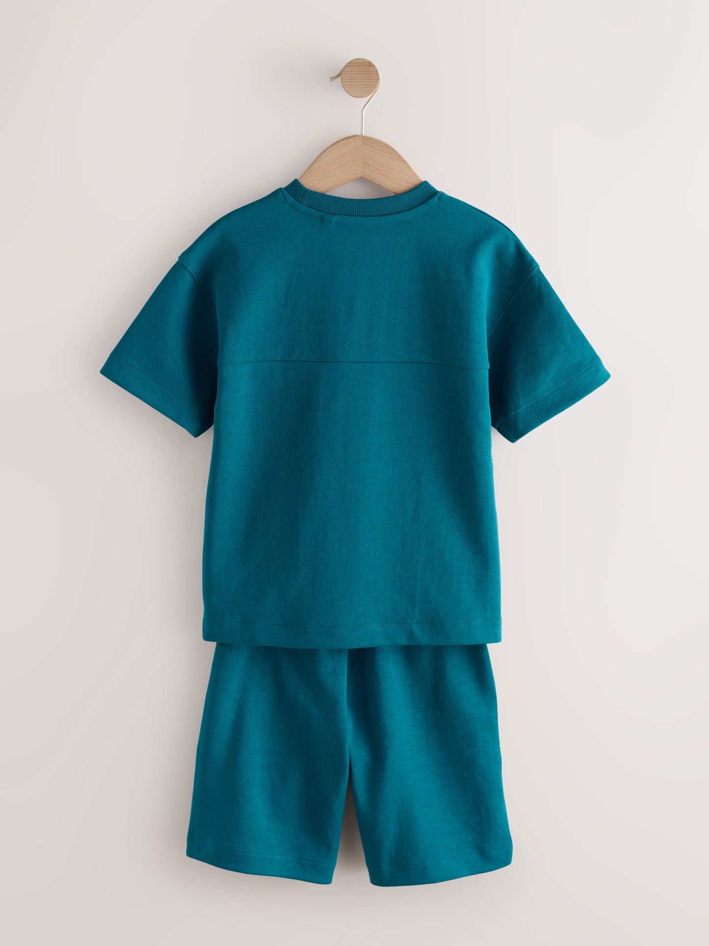 Dsiney Kidz - Teal Blue Relaxed Fit Heavyweight T-Shirt and Shorts Set (3-16yrs) image 5