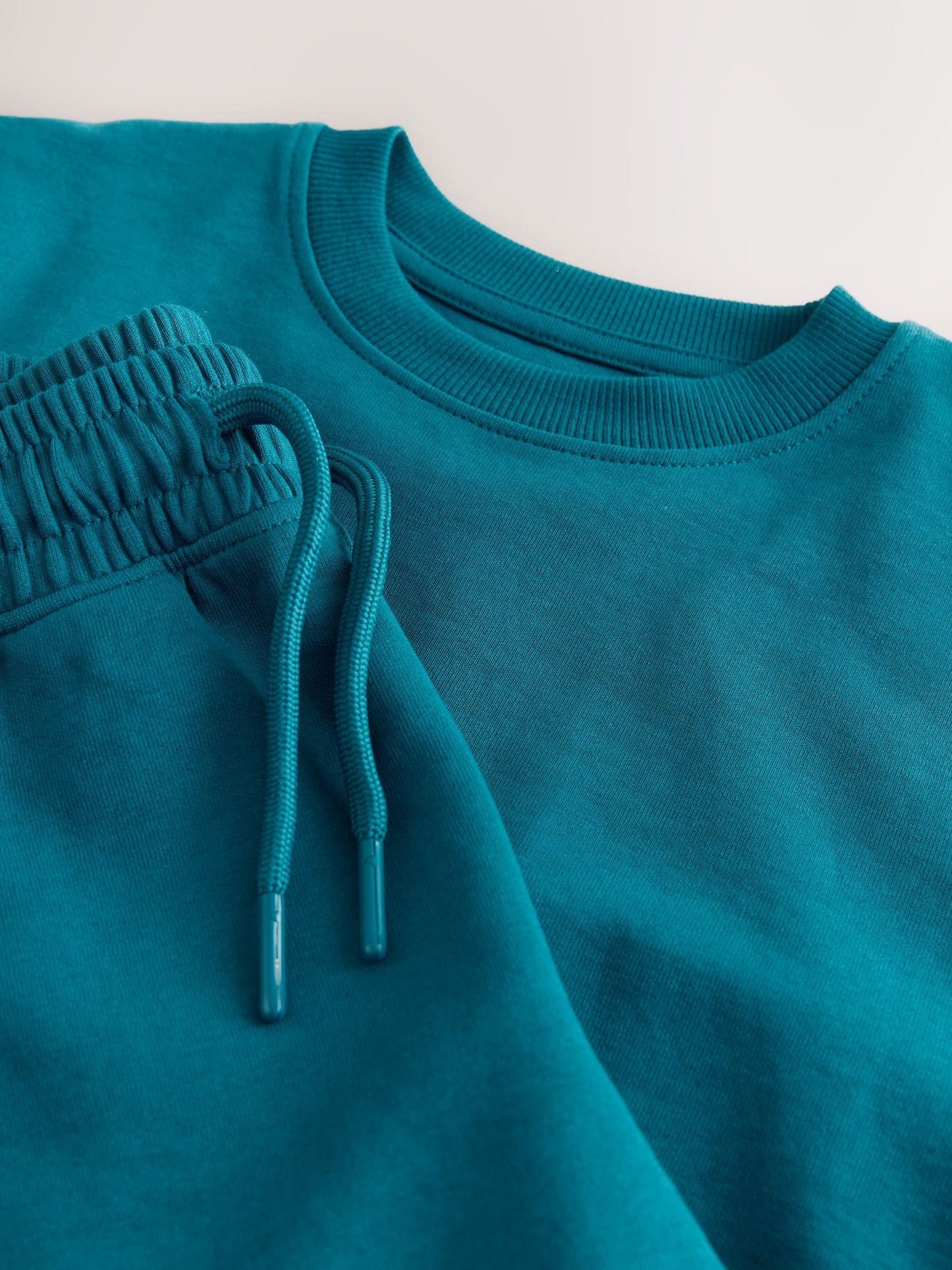 Dsiney Kidz - Teal Blue Relaxed Fit Heavyweight T-Shirt and Shorts Set (3-16yrs) image 6