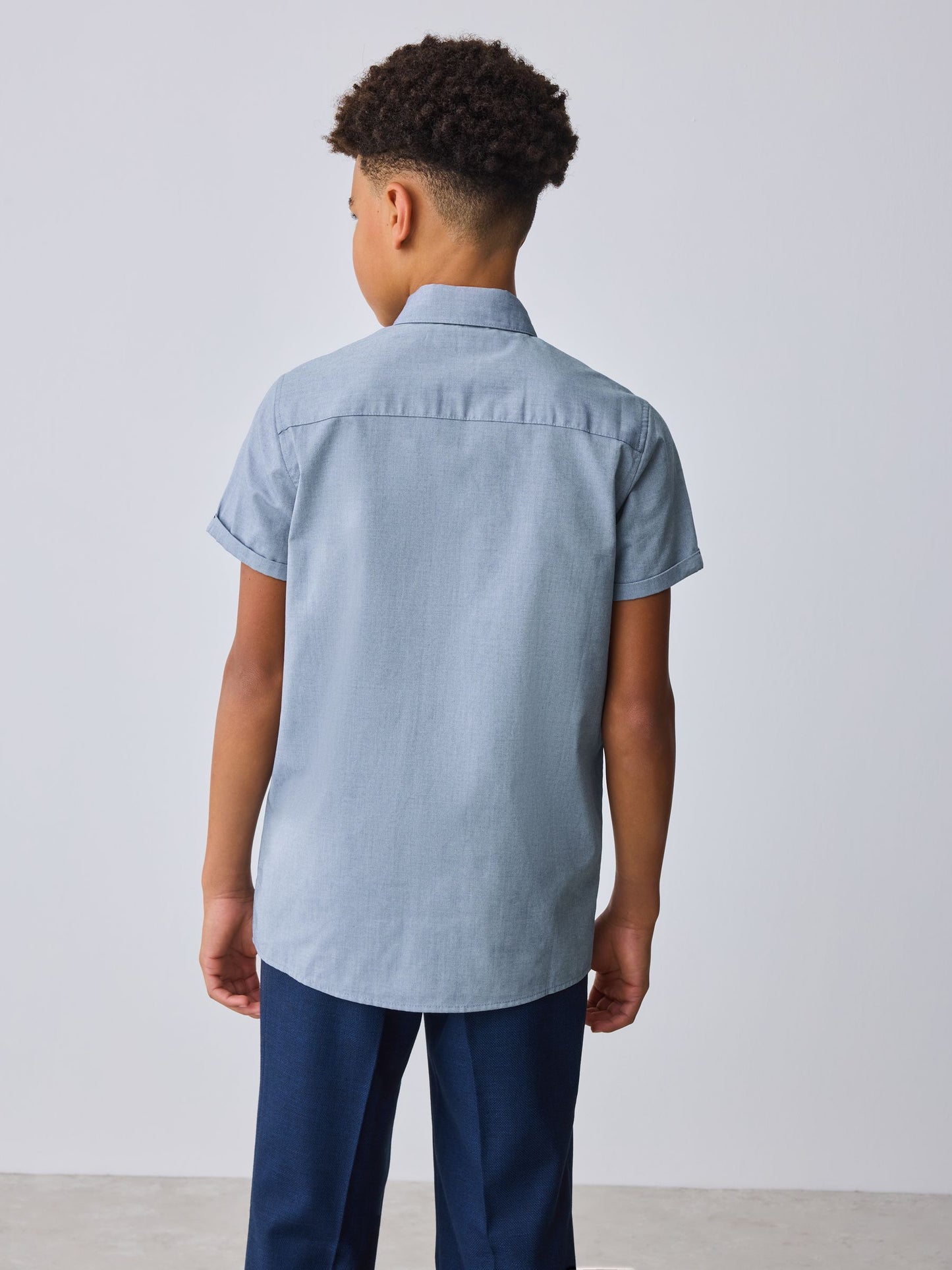 Dsiney Kidz - Baker by Ted Baker Blue Short Sleeve Shirt with Bow Tie image 3