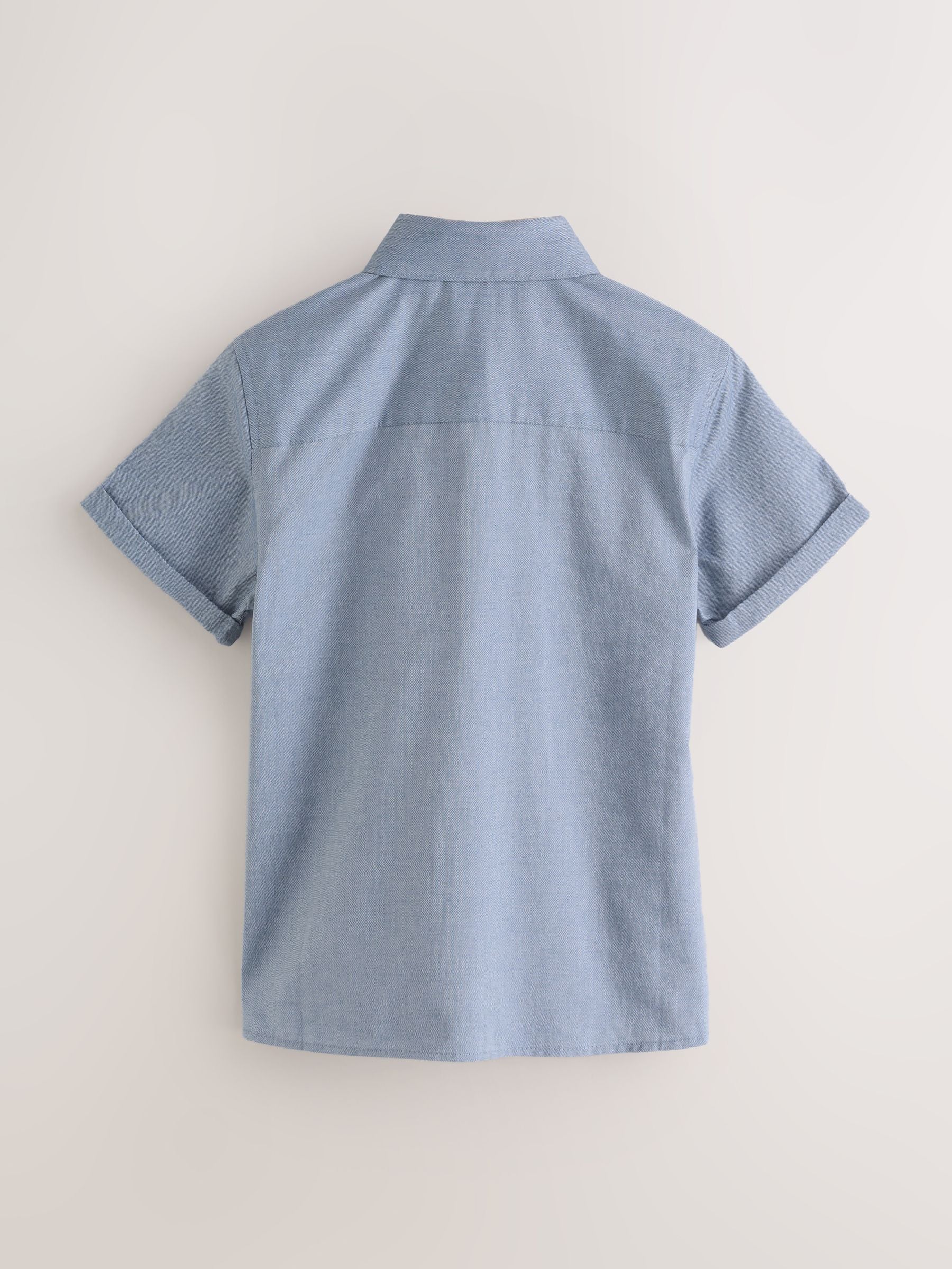 Baker by Ted Baker Blue Short Sleeve Shirt with Bow Tie image 7