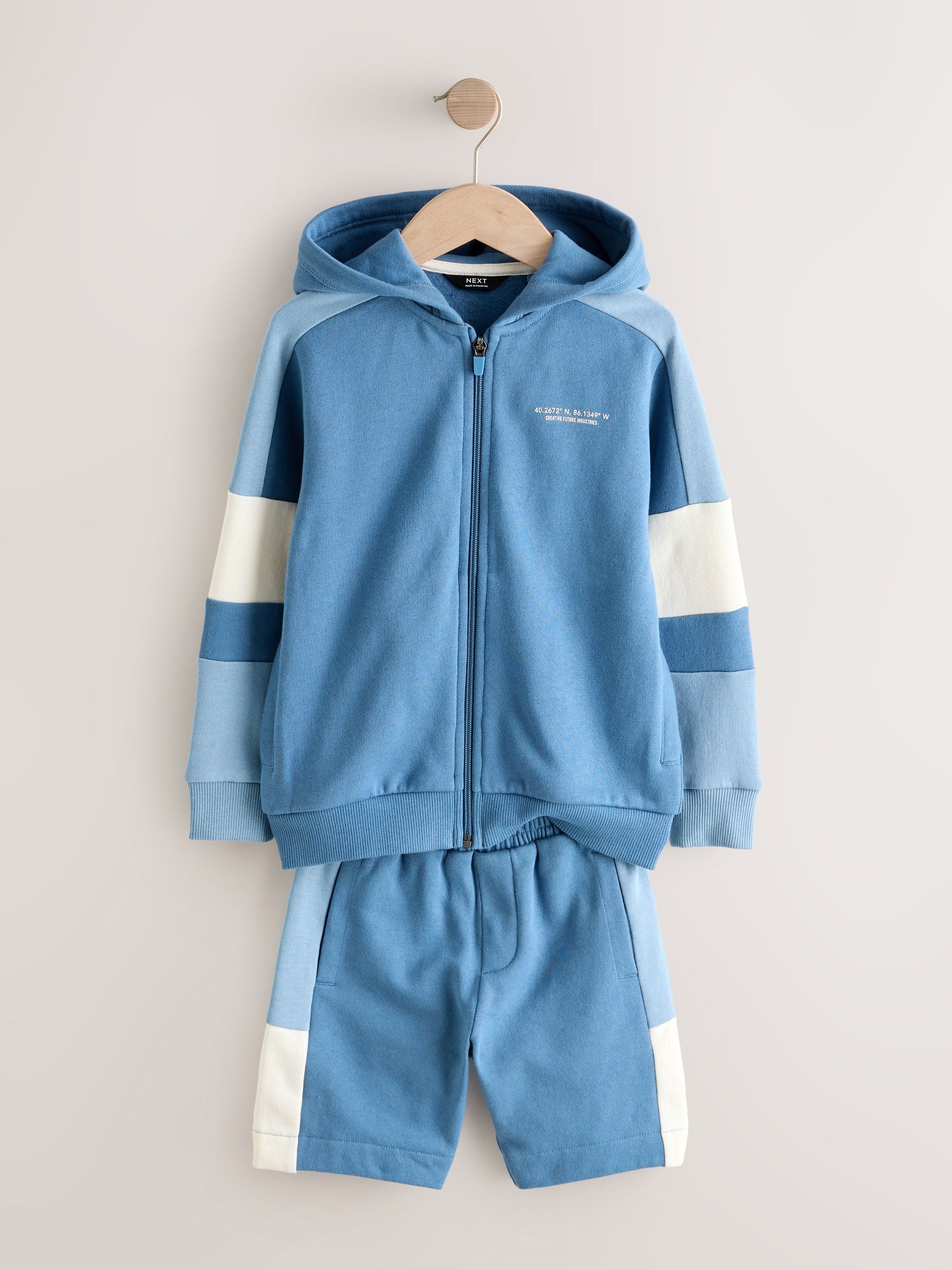 Dsiney Kidz - Blue Colourblock Zip Through Hoodie Set (3-16yrs) image 2