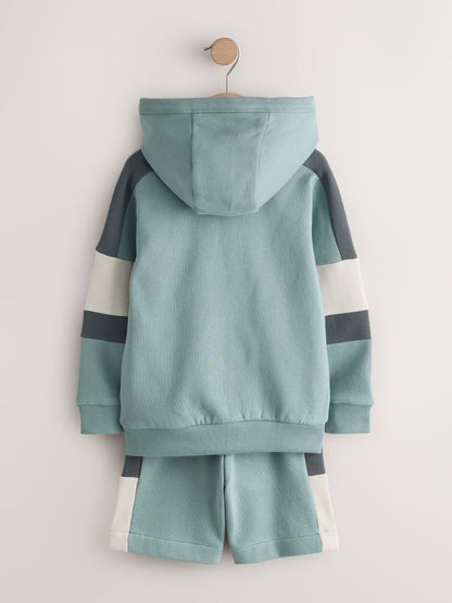 Dsiney Kidz - Mineral Green Colourblock Zip Through Hoodie Set (3-16yrs) image 3