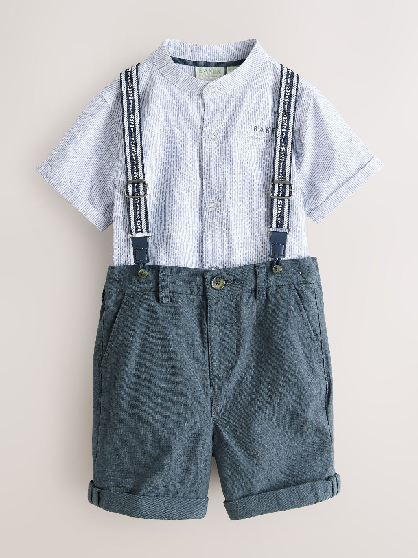 Baker by Ted Baker 3 Piece Shirt, Shorts and Braces Set image 1
