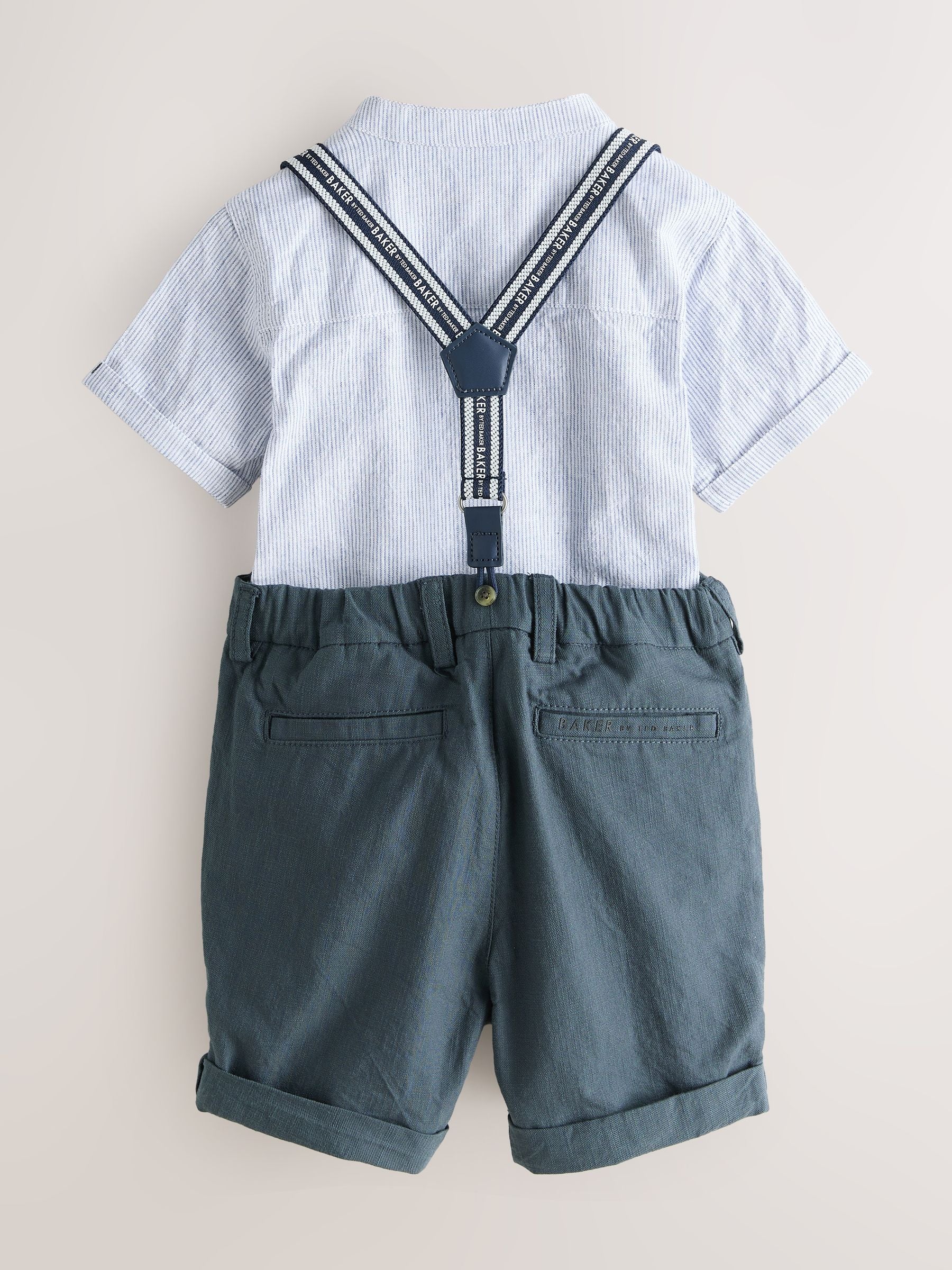 Baker by Ted Baker 3 Piece Shirt, Shorts and Braces Set image 5