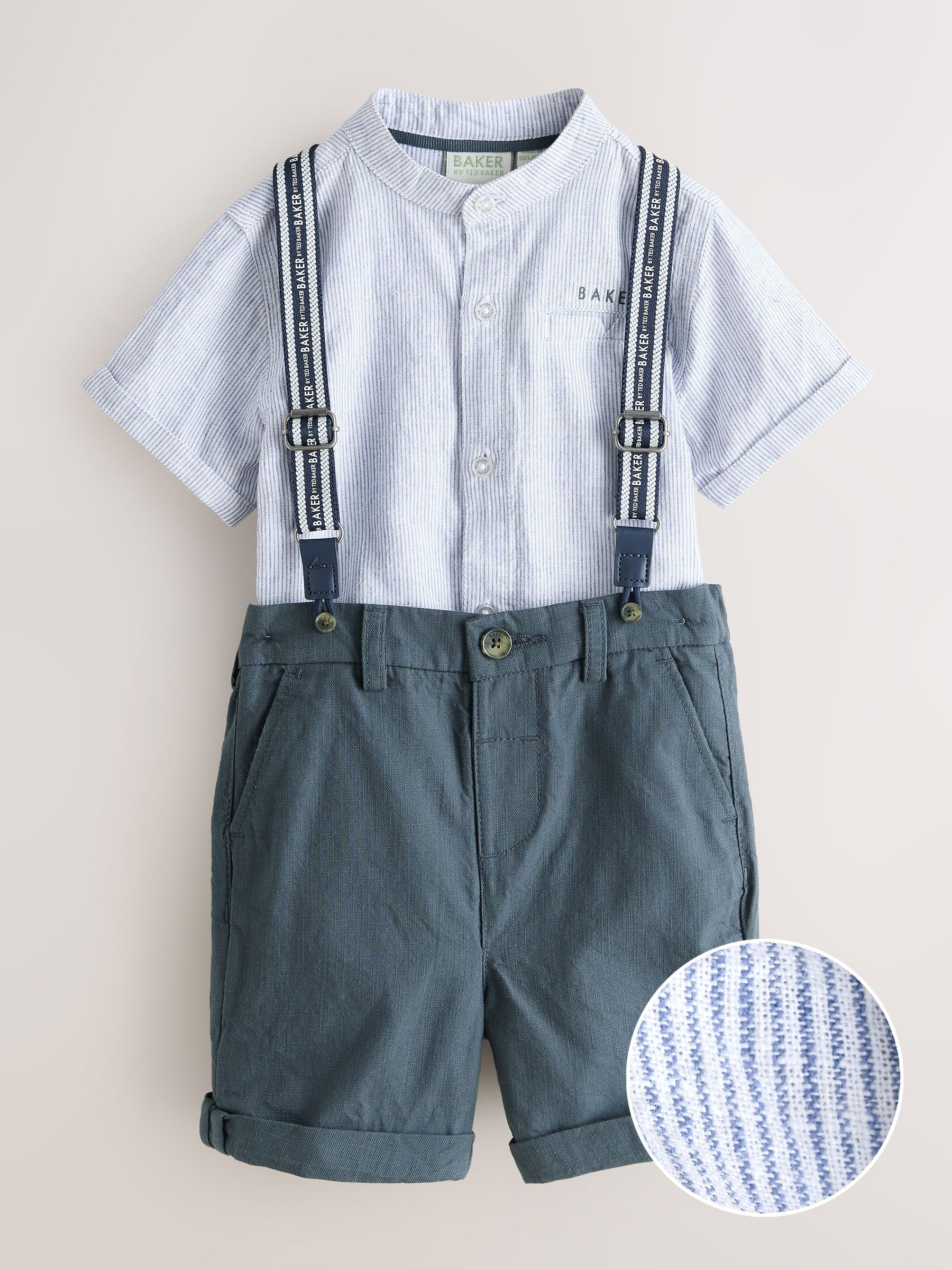 Baker by Ted Baker 3 Piece Shirt, Shorts and Braces Set image 6