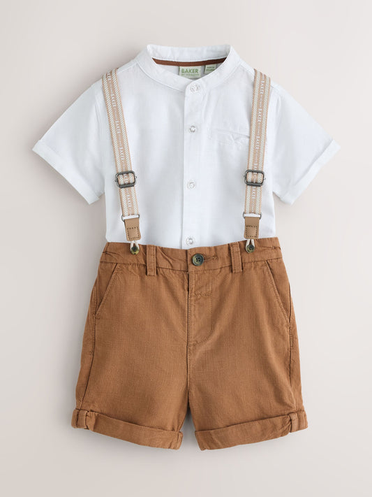 Baker by Ted Baker 3 Piece Shirt, Shorts and Braces Set image 1