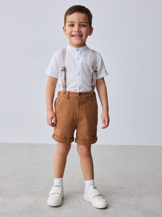 Baker by Ted Baker 3 Piece Shirt, Shorts and Braces Set image 2