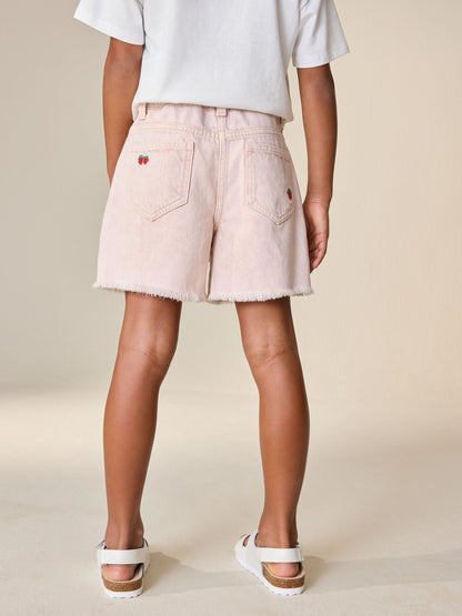 Dsiney Kidz - Pink Strawberry Embroidered Bermuda Shorts (3-16yrs) image 2