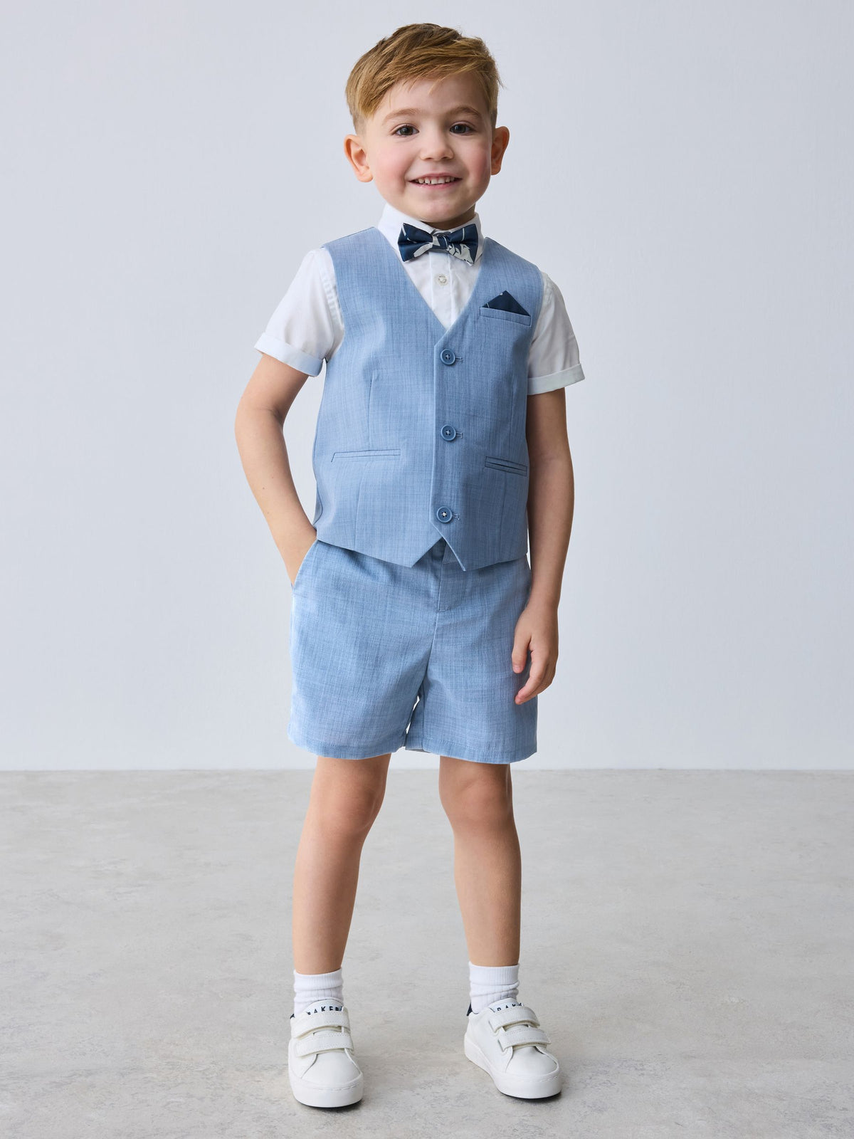 Baker by Ted Baker Blue Baker by Ted Baker Shirt Waistcoat and Shorts Set - image 1