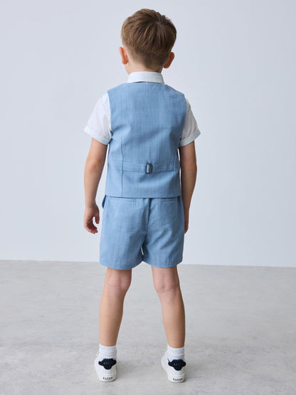 Baker by Ted Baker Blue Baker by Ted Baker Shirt Waistcoat and Shorts Set - image 2