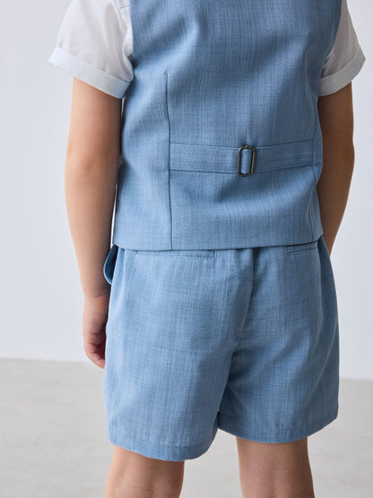 Baker by Ted Baker Blue Baker by Ted Baker Shirt Waistcoat and Shorts Set - image 5