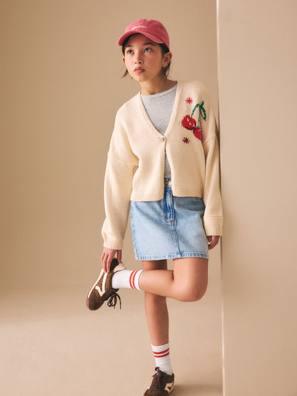 Dsiney Kidz - Light Blue Heart Pocket Denim Skirt (3-16yrs) image 1