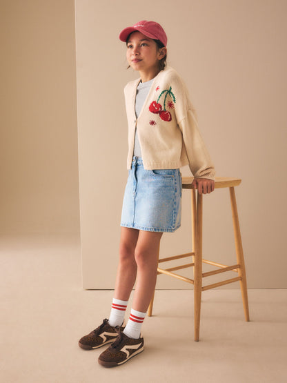 Dsiney Kidz - Light Blue Heart Pocket Denim Skirt (3-16yrs) image 2