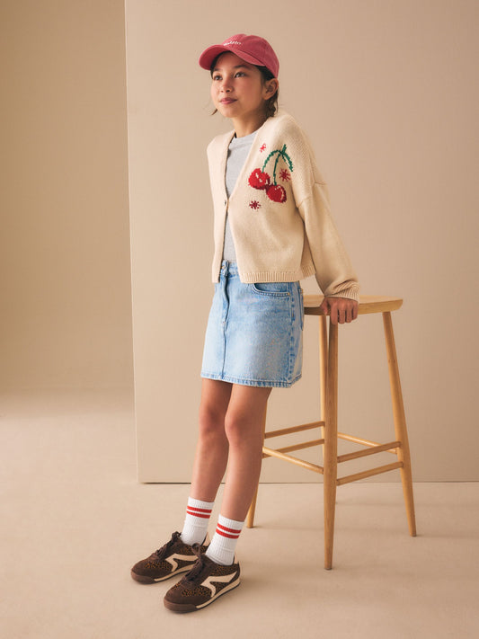 Dsiney Kidz - Light Blue Heart Pocket Denim Skirt (3-16yrs) image 2