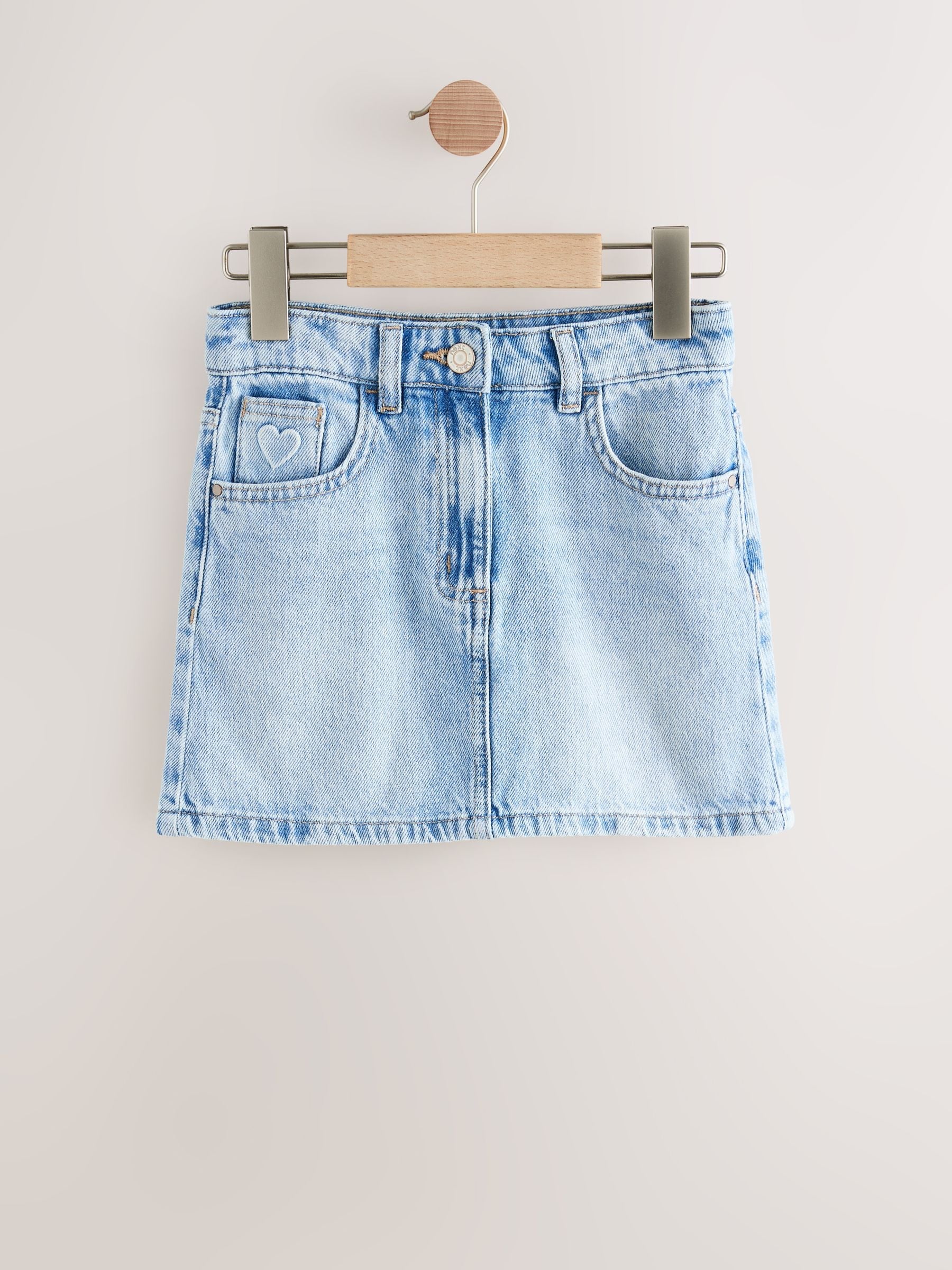 Dsiney Kidz - Light Blue Heart Pocket Denim Skirt (3-16yrs) image 6
