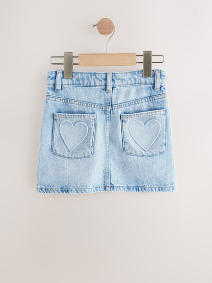 Dsiney Kidz - Light Blue Heart Pocket Denim Skirt (3-16yrs) image 7