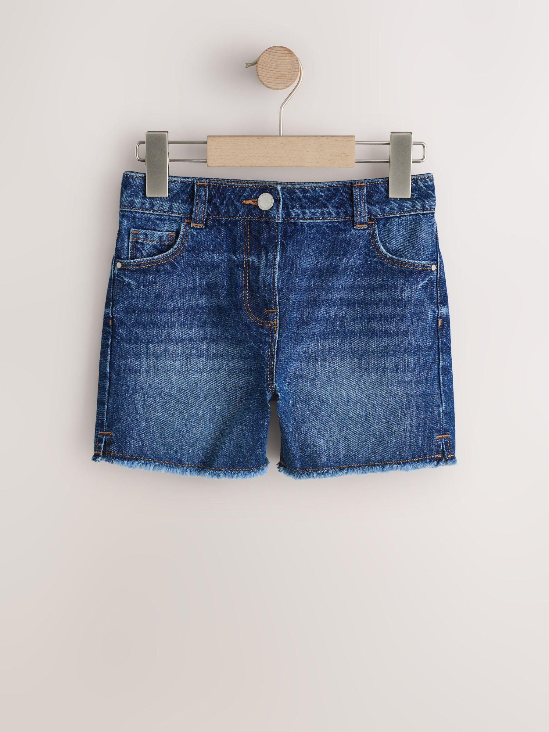 Dsiney Kidz - Dark Blue Denim Longer Length Frayed Edge Denim Shorts (3-16yrs) image 5