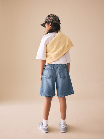 Dsiney Kidz - Mid Blue Regular Length Jort Shorts (3-16yrs) image 3