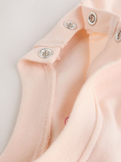 Cream/ Pink Stripe Baby Dungarees and Bodysuit Set 2 Piece (0mths-3yrs) image 3