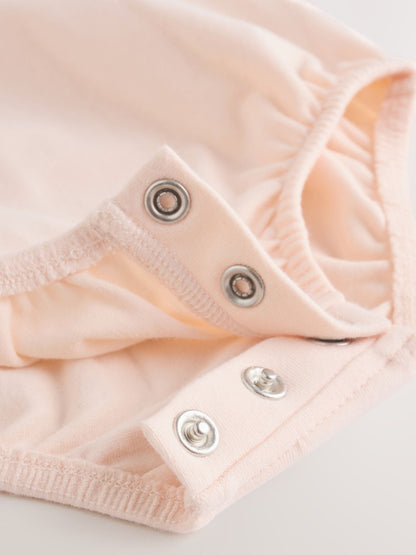Cream/ Pink Stripe Baby Dungarees and Bodysuit Set 2 Piece (0mths-3yrs) image 4