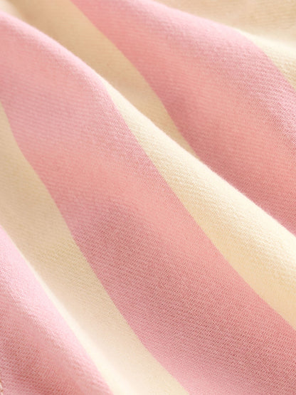 Cream/ Pink Stripe Baby Dungarees and Bodysuit Set 2 Piece (0mths-3yrs)