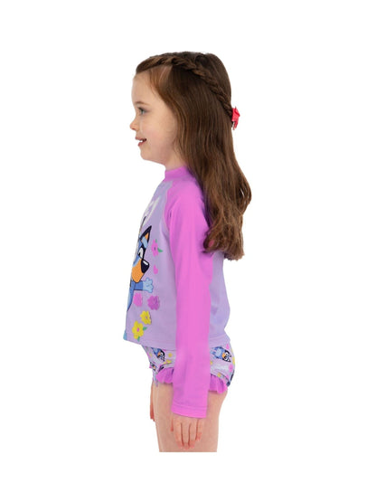 Character Pink Long Sleeve Swimsuit With Frills image 3