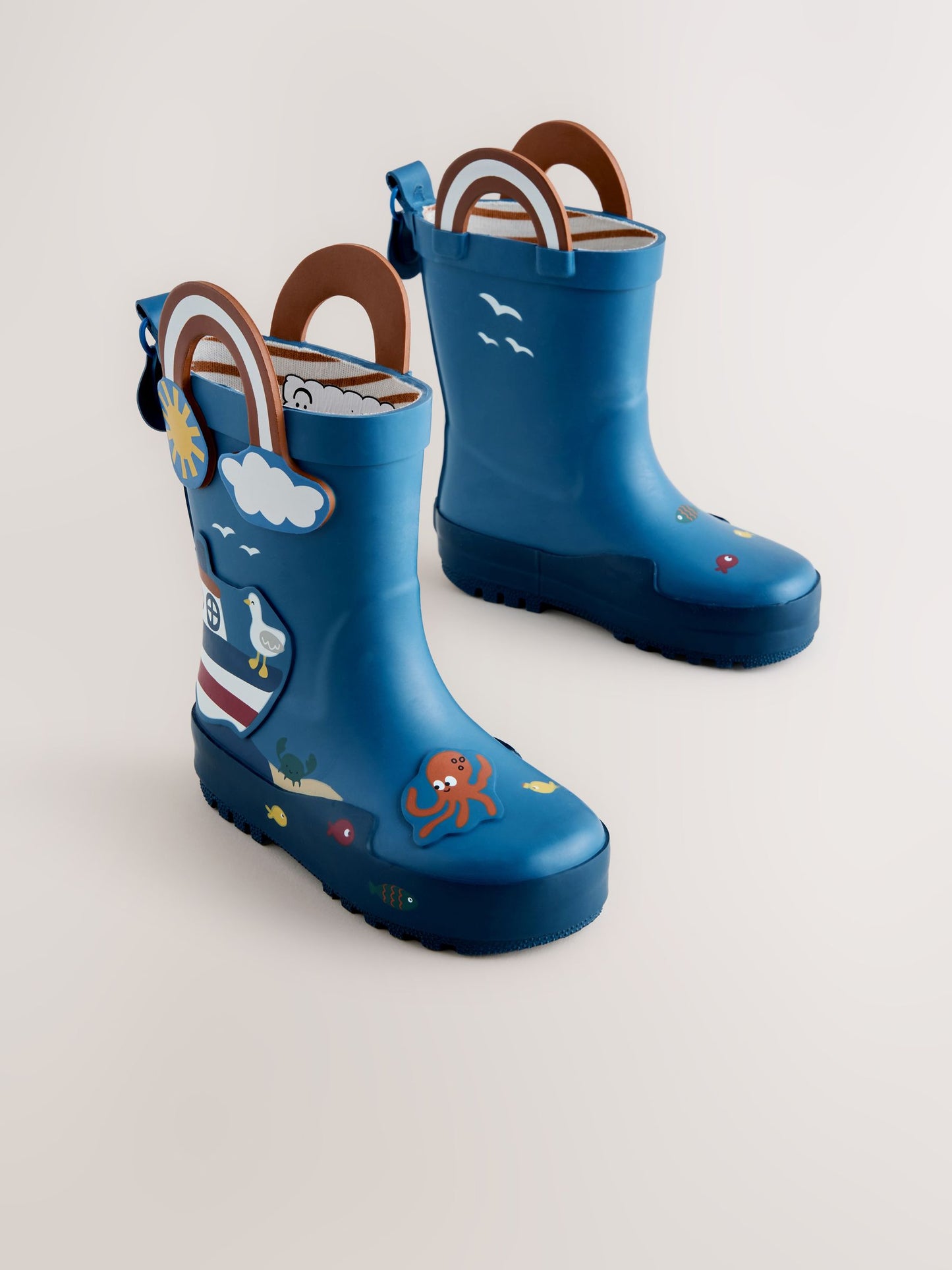 Blue Beach Handle Pull On Wellies image 4