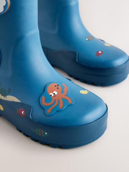 Blue Beach Handle Pull On Wellies image 8