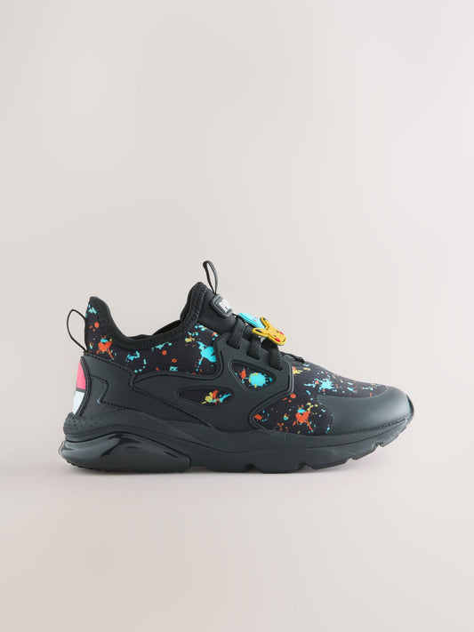 Black Pokemon Elastic Lace Trainers image 2