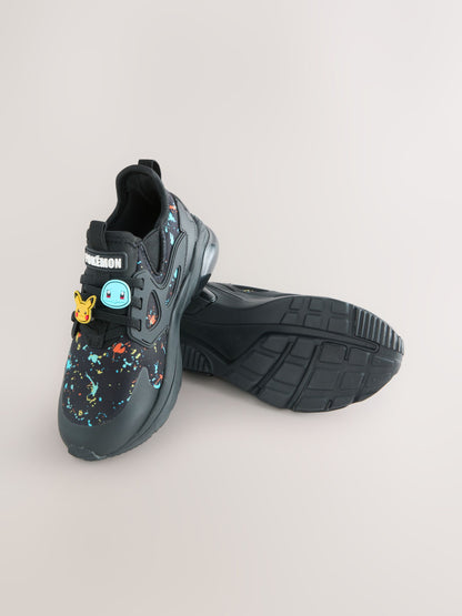 Black Pokemon Elastic Lace Trainers image 3
