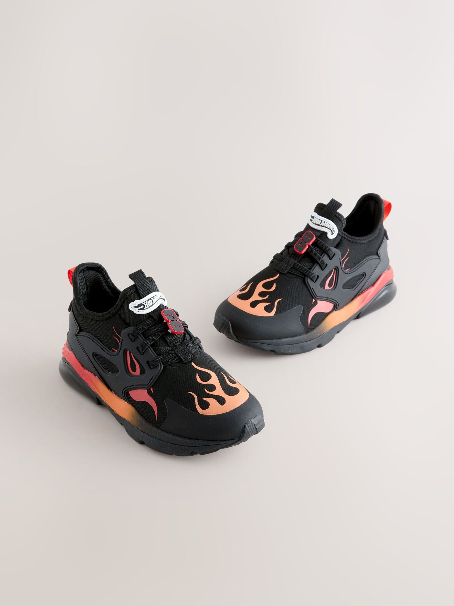 Black Hot Wheels Elastic Lace Trainers image 1
