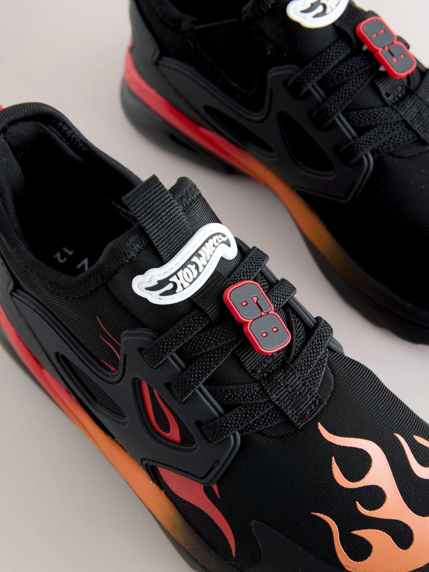 Black Hot Wheels Elastic Lace Trainers image 5