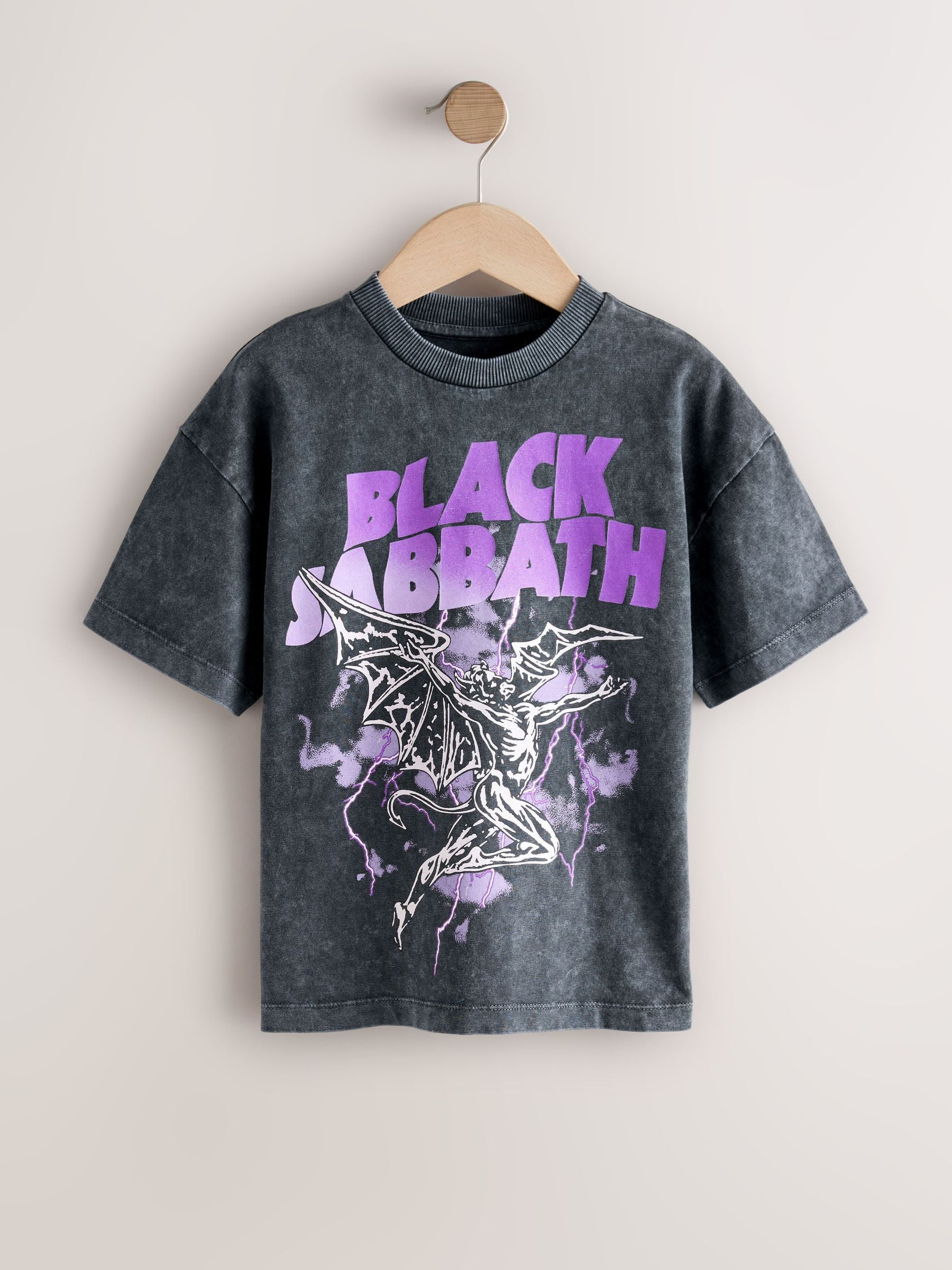 Dsiney Kidz - Black Washed Sabbath Band T-Shirt (3-16yrs) image 1